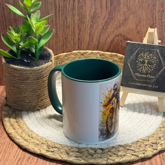 Mug sublimation – Motocross aquarelle