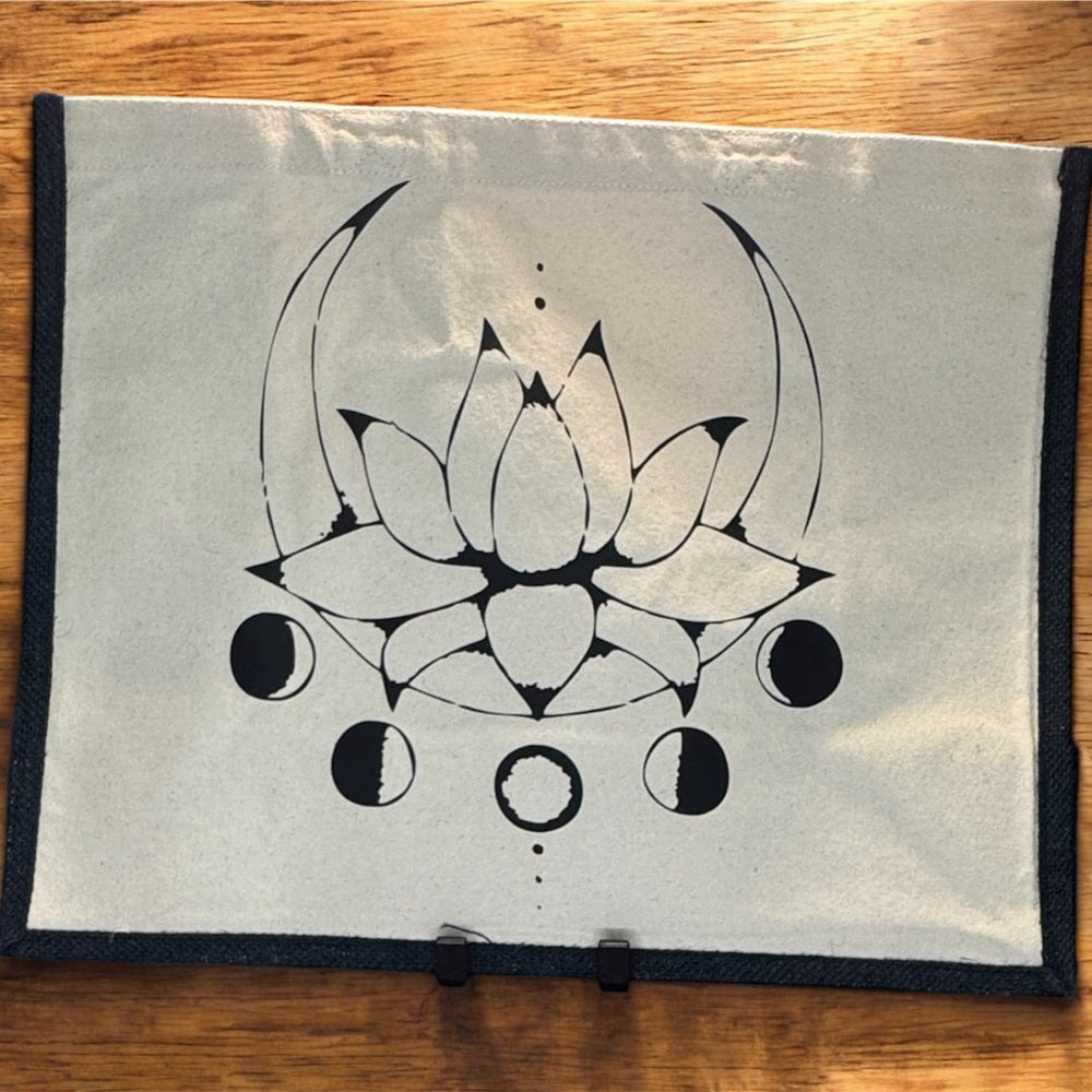 Cabas Flocage Lotus & Phases de Lune