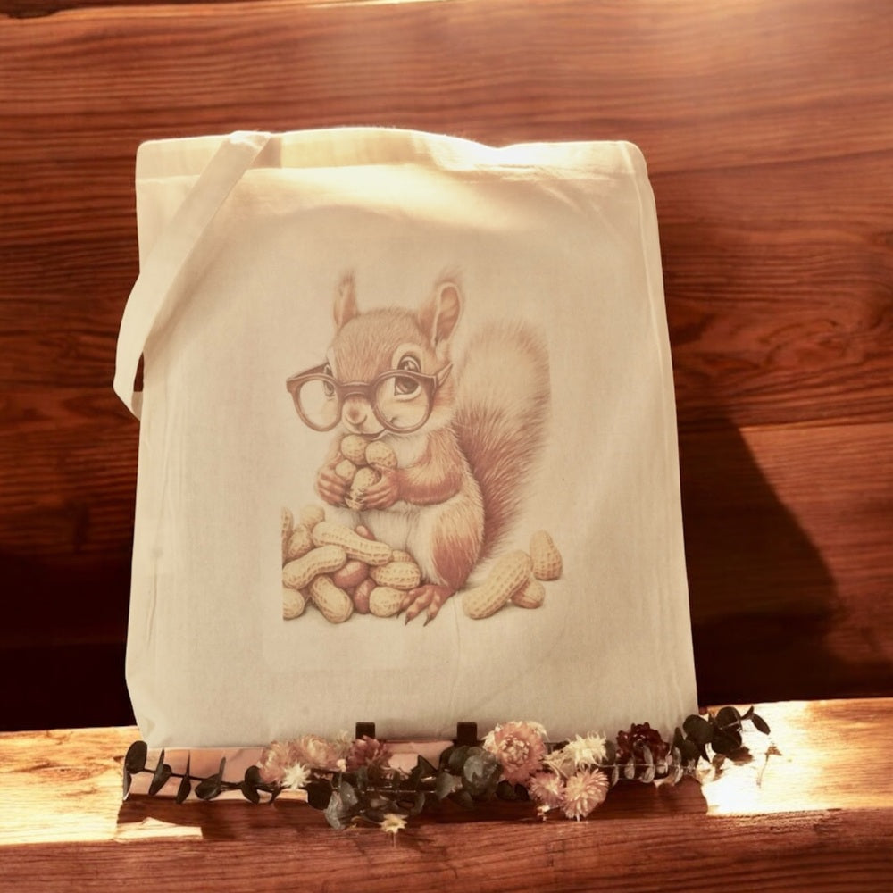 Tote Bag Sublimation Écureuil à Lunettes