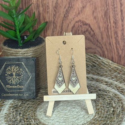 Boucles d'oreilles Flèches Grisées