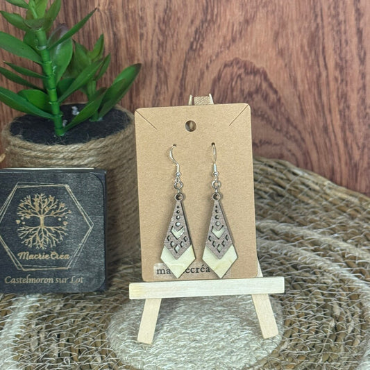 Boucles d'oreilles Flèches Grisées