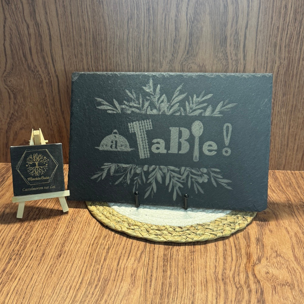 Ardoise gravée 20x30 cm – À Table !