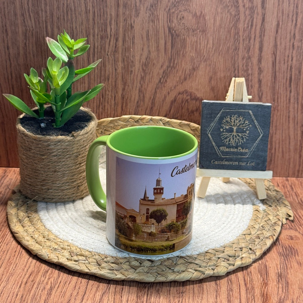 Mug sublimation – Castelmoron sur Lot (intérieur vert)