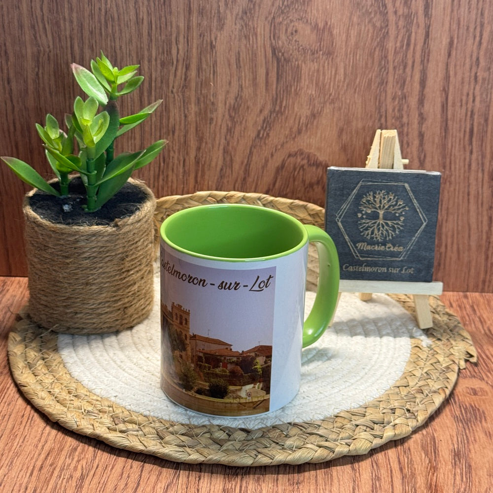 Mug sublimation – Castelmoron sur Lot (intérieur vert)