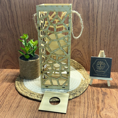 Caisse à vin en bois découpée au laser – Mosaïque & Champagne
