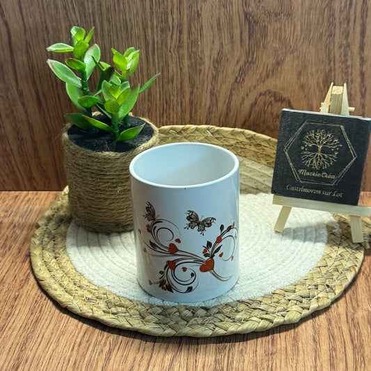 Mug Papillons et Cœurs – Sublimation