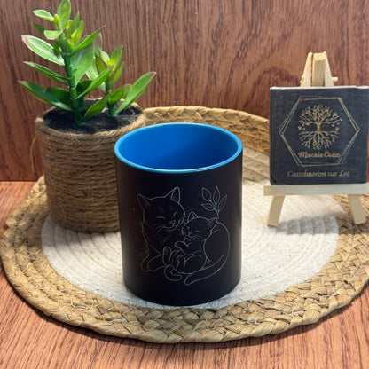 Mug gravé Chats Câlins