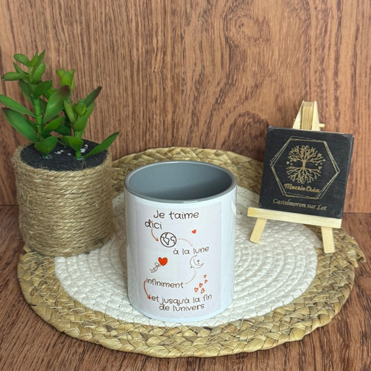 Mug « Je t’aime d’ici à la lune infiniment »