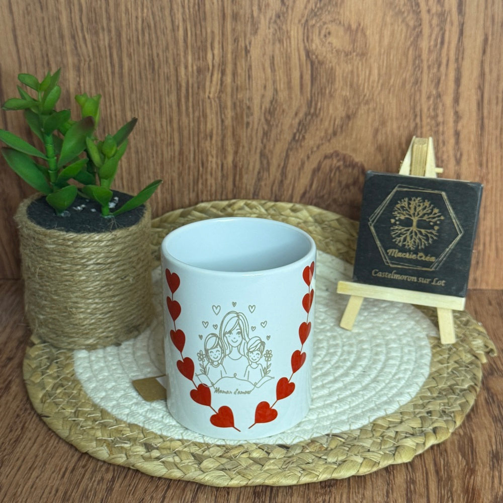 Mug gravé et sublimation – Maman d'amour