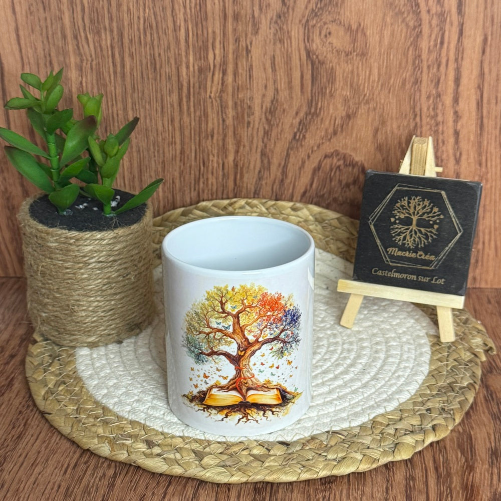 Mug sublimation – Arbre de vie et livre