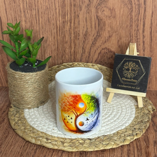 Mug sublimation – Yin Yang arbre de vie coloré