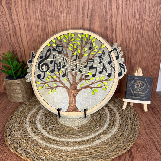 Arbre de Vie Musical en Bois – Décoration Artisanale