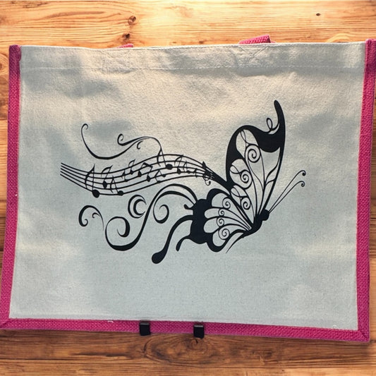 Cabas Personnalisable – Papillon & Notes de Musique