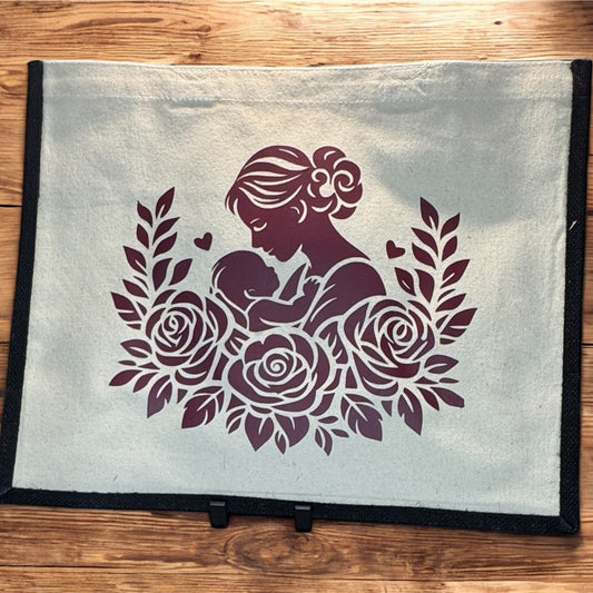 Cabas Flocage – Maman & Bébé Roses