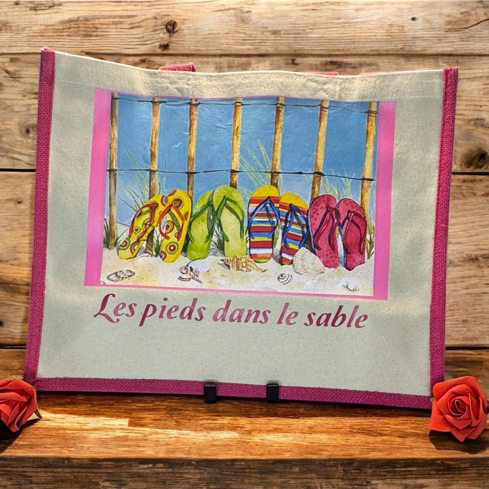 Cabas Sublimation « Les Pieds dans le Sable »