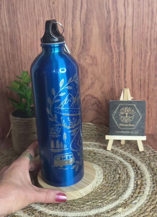 Gourde isotherme 500ml gravée laser – Van Life & Nature